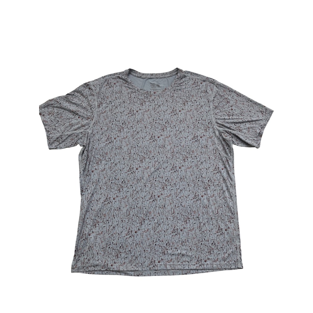Mountain Hardwear Mens Large Grey Brown Print Performance Hiking T-Shirt